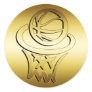 GOLDEN BASKETBALL HOOP STICKERS