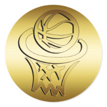 GOLDEN BASKETBALL HOOP stickers by dgpaulart GOLDEN BASKETBALL HOOP stickers