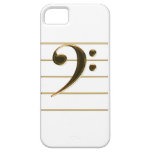 Golden Bass Clef Music iPhone 5 Case