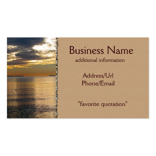 Golden Beams Business Card Templates (front side)