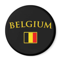 Golden Belgium magnets