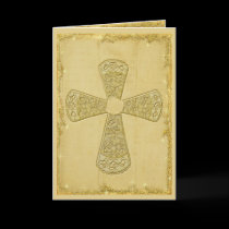 Golden Bell Cross Card by Rockangel1 Golden Bell Cross Card