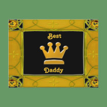Golden Best Daddy Postcard by elenaind Golden Best Daddy Postcard