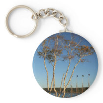 Golden Birch with ship Key Chain