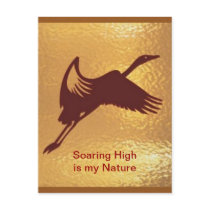 Golden Bird - Soaring High is my nature Postcard