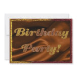 Golden Birthday Party Invitation
