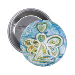 Golden Blue Angel Button