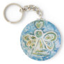 Golden Blue Angel Keychain