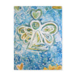 Golden Blue Angel Postcard