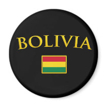 Golden Bolivia Magnets