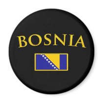 Golden Bosnia magnets by boldhumor Golden Bosnia magnets