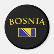 Golden Bosnia Magnets