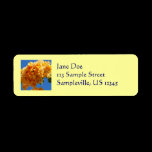 Golden Bougainvillea Return Address Label