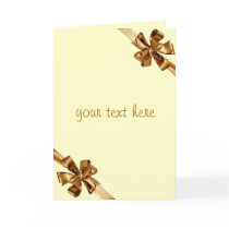 golden bow greetings card