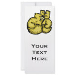 golden boxing gloves graphic rack card template