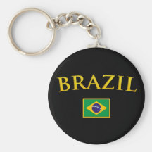Golden Brazil Keychains