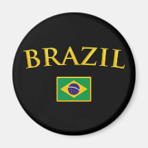 Golden Brazil Refrigerator Magnets