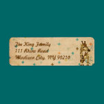 Golden Bronze Giraffes Address Label labels