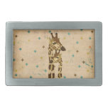 Golden Bronze Giraffes Belt Buckle