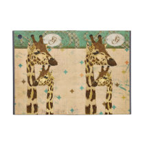 Golden Bronze Giraffes Monogram  iPad Case powis icase