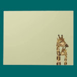 Golden Bronze Giraffes Notepad notepads