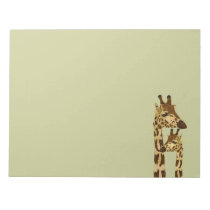 Golden Bronze Giraffes Notepad notepads