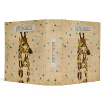 Golden Bronze Giraffes Retro Album binders