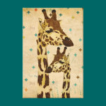 Golden Bronze Giraffes Retro Art Canvas canvas prints