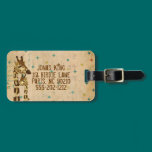 Golden Bronze Giraffes Retro  Luggage Tag luggage tags