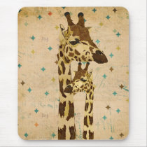 Golden Bronze Giraffes Retro Mousepad mousepads