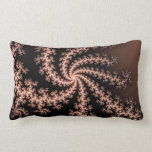 Golden Brown - coffee colored fractal swirls Throw Pillows