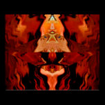 Golden Brown Flame - Reiki Healing Spirit Pattern1 posters