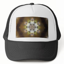Golden Brown Glow Kaleidoscope Art 1 hats