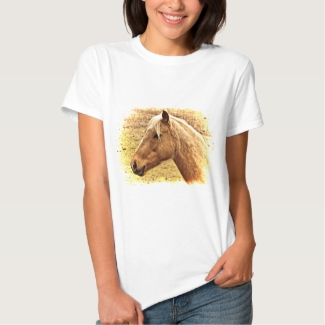 Golden Brown Horse in Sun Animal Shirt