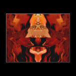 Golden Brown Spirit World - Healing Patterns V1 postcards