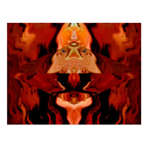Golden Brown Spirit World - Healing Patterns V1 Postcards