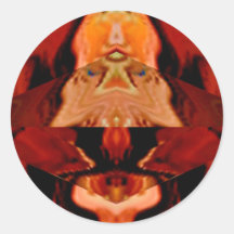Golden Brown Spirit World - Healing Patterns V1 Round Stickers
