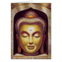 Golden Buddha Greeting Card