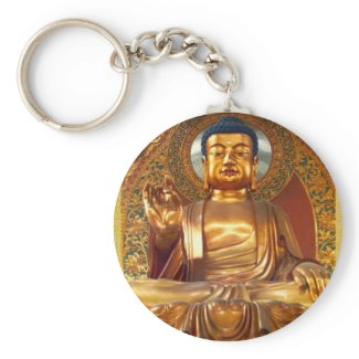 Golden Buddha - Keychain zazzle_keychain