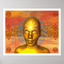 Golden Buddha Print