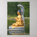 Golden Buddha Statue Poster Print