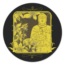 Golden Buddha stickers by BuddhaGifts Golden Buddha stickers