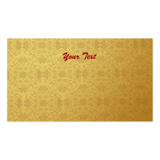 Golden business card 2 sided printed (back side)