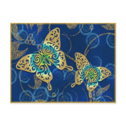 Golden Butterflies postcard