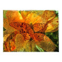 Golden butterfly and lily collage - Print by GardenDelightsArts Golden butterfly and lily collage - Print