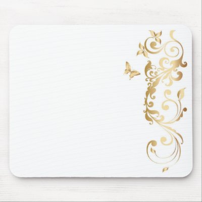 Golden Butterfly Mouse Pad by satelliteg