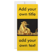 golden cat, add your own text, rack cards