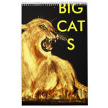 golden cat, BIGCATS Wall Calendar