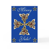Golden Celtic Cross Card