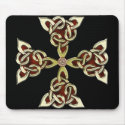 Golden Celtic Cross Mousepad by pentagramstar Golden Celtic Cross Mousepad